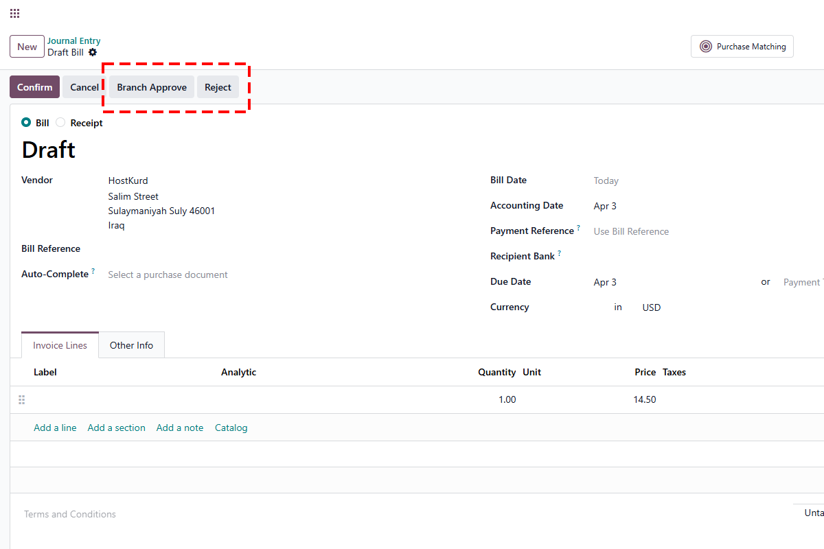 Approve reject screenshot